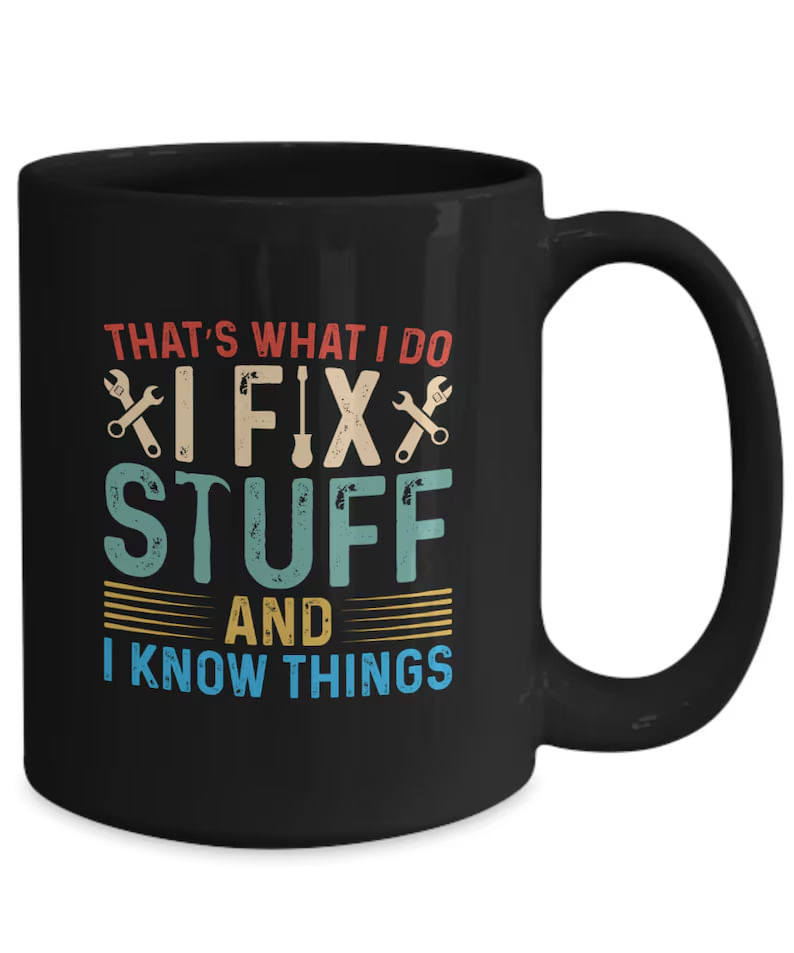 Caneca De Cerâmica Funny Fix Stuff Com Capacidade De 350 Ml