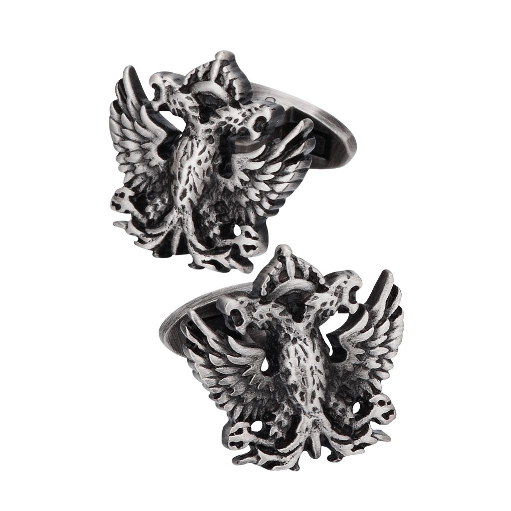 Cufflinks Vintage Royal Doublehead Eagle Para Homens