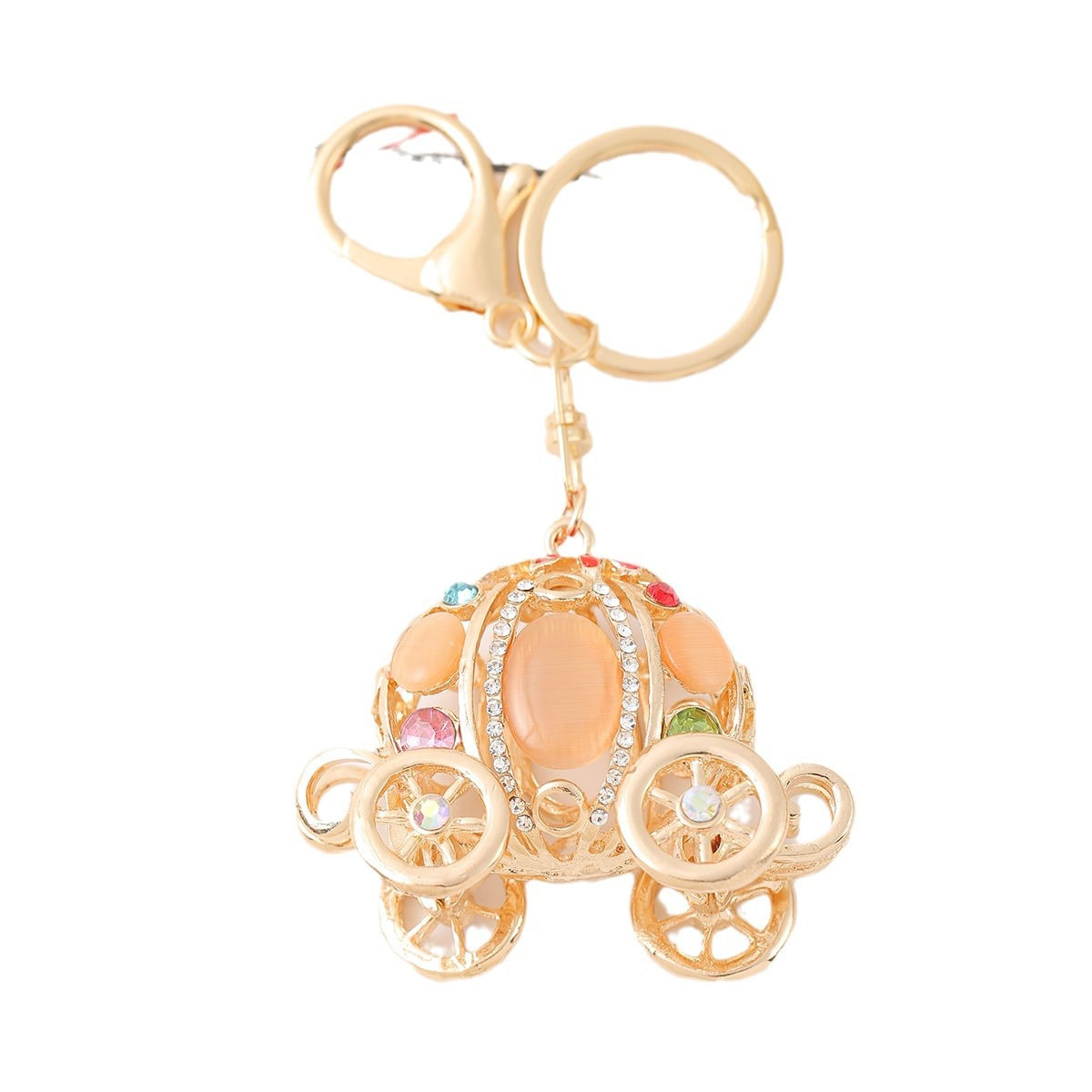 Chaveiro Creative Pumpkin Carriage Para Mulheres Com Strass