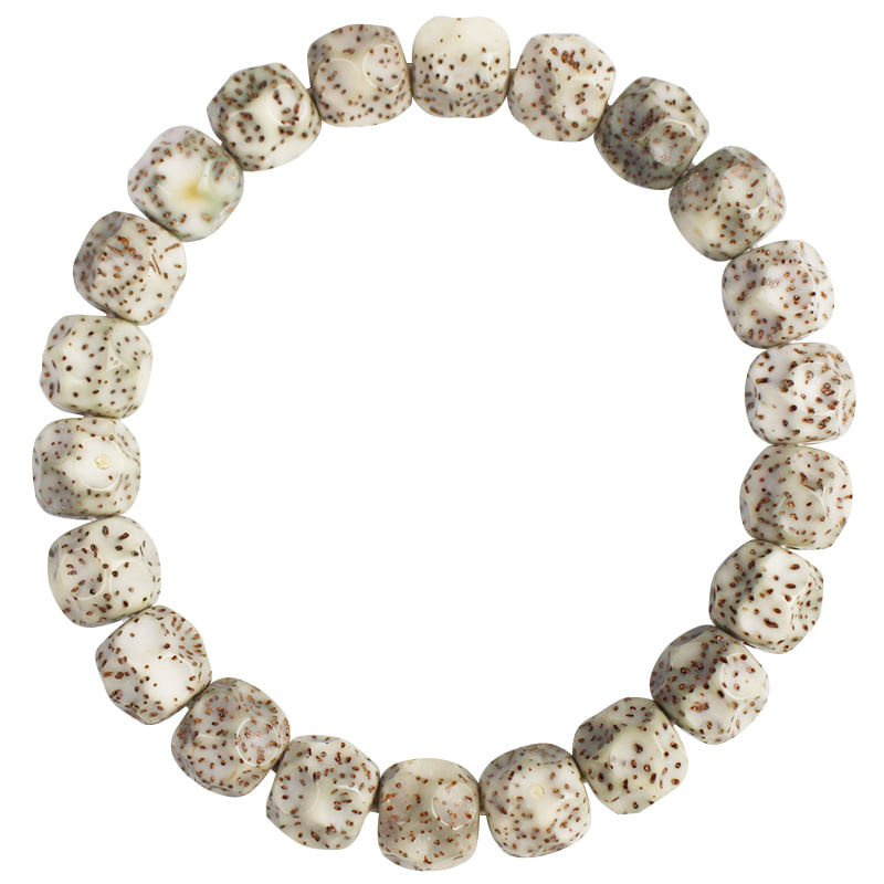Pulseira Bodhi Seed Com Padrão Star Moon De 8 Mm Para Homens E Mulheres