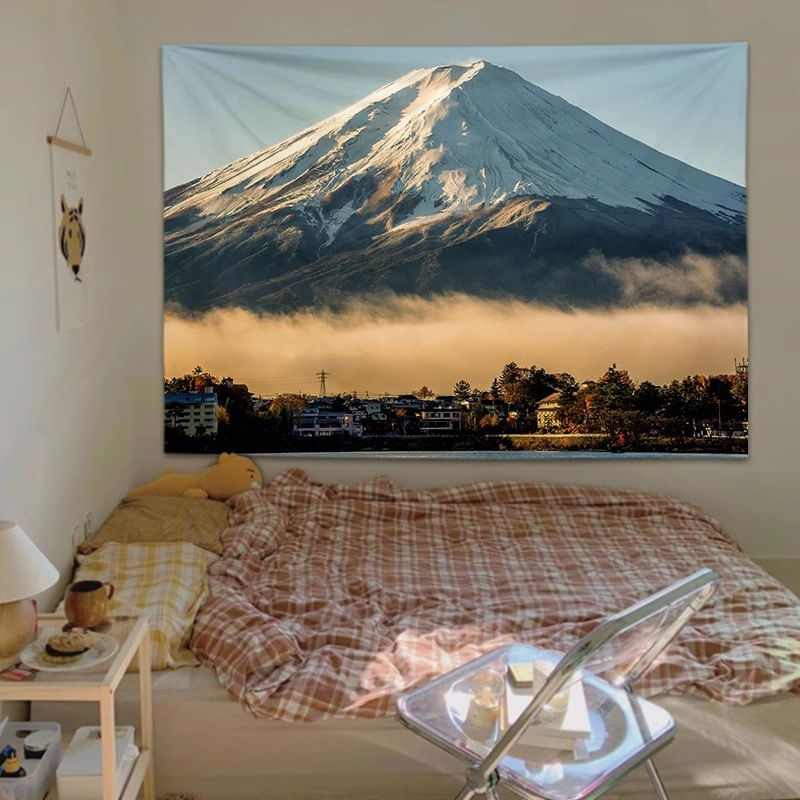 Tapeçaria Para Pendurar Na Parede Scenic Mount Fuji Japan 150x130cm