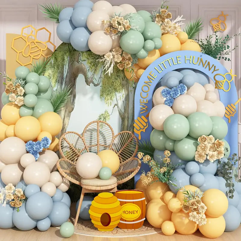 Balloon Garland Arch Kit Jungle Theme 108 Unidades Verdes