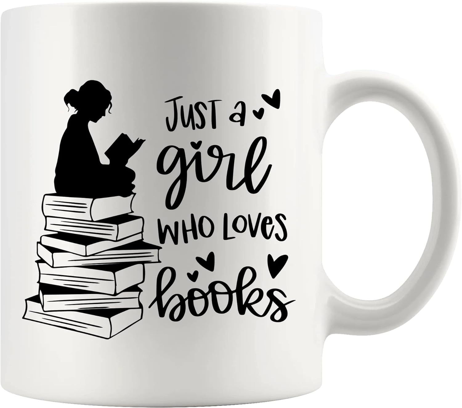Caneca De Cerâmica 350 Ml Just A Girl Who Loves Books