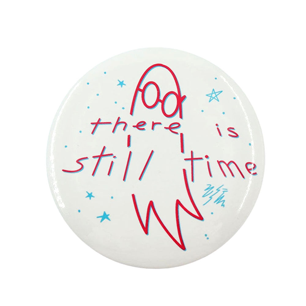 Brooch Pins Round Badge There Is Time Alloy 5.8x5.8cm