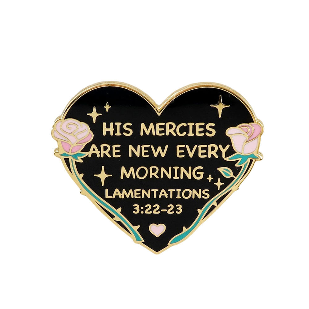 Broche Pin Christian Scripture, Crachá Em Forma De Coração Com Rosa