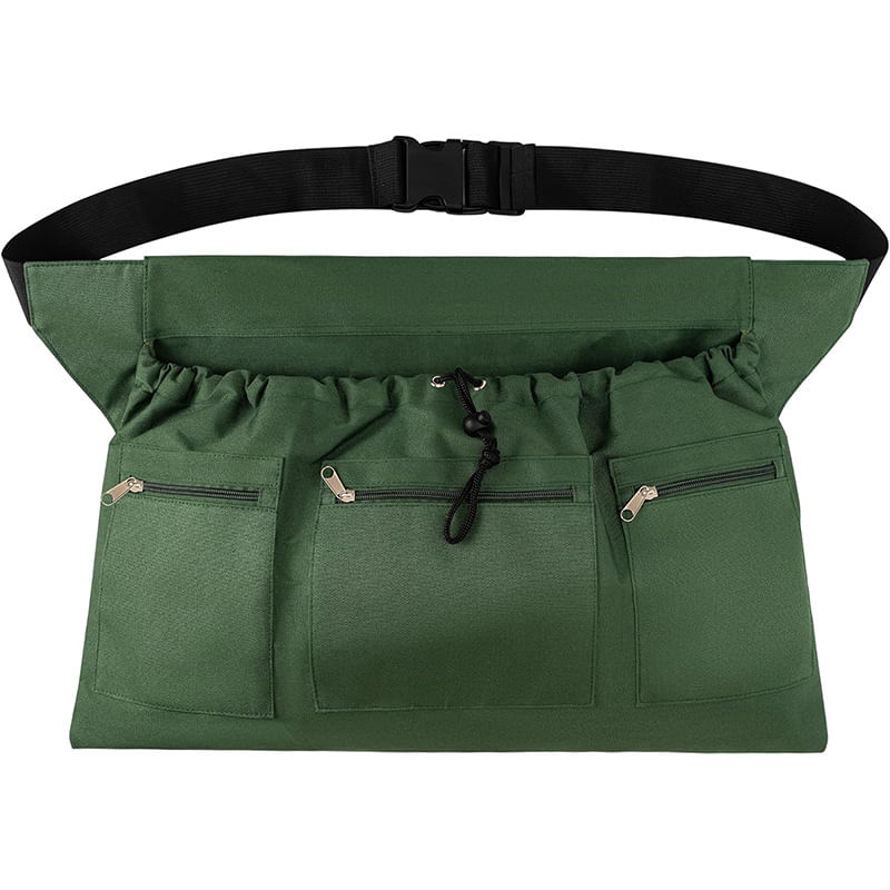 Avental Harvest, Tecido Oxford Com Bolsos Com Zíper, Impermeável