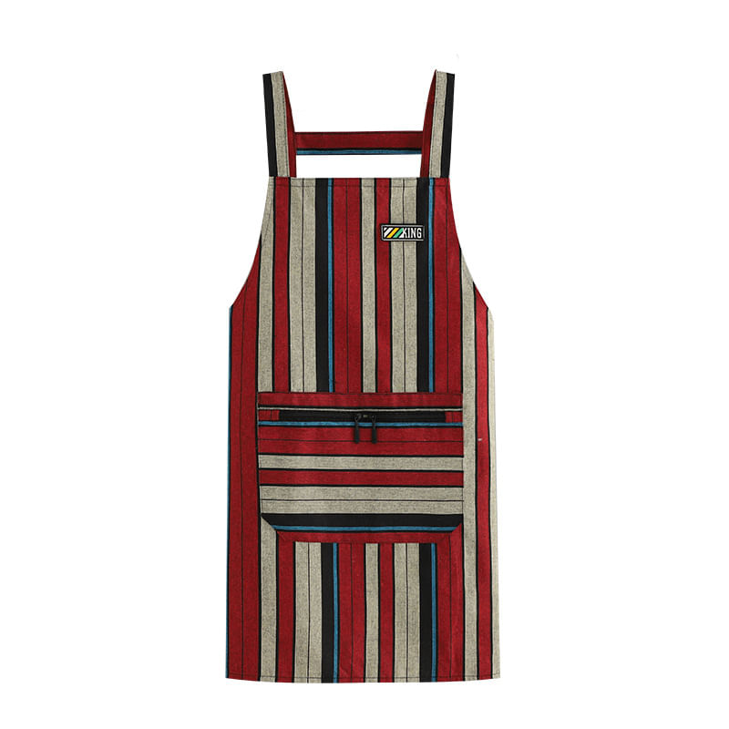 Avental De Algodão Listrado Colorido Em Estilo Coreano Para Homens E Mulheres