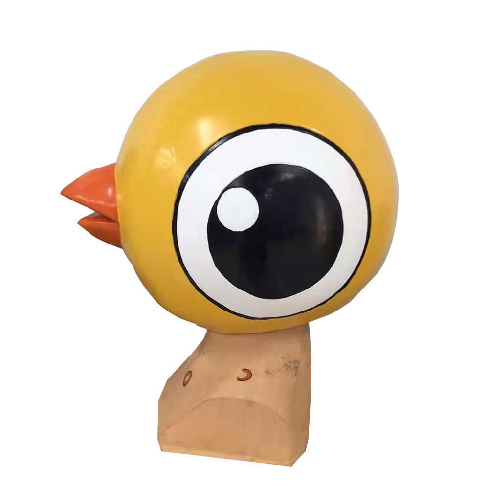Máscara Cartoon Bird Halloween Resin Yellow Chick, Tamanho Adulto