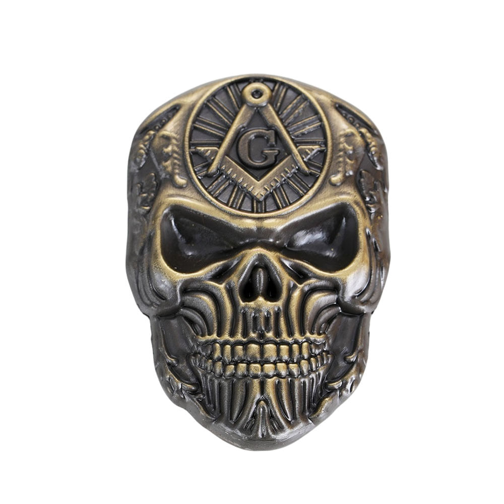 Alfinetes De Broche Masonic Skull Gothic Retro Alloy Metal Lapel P