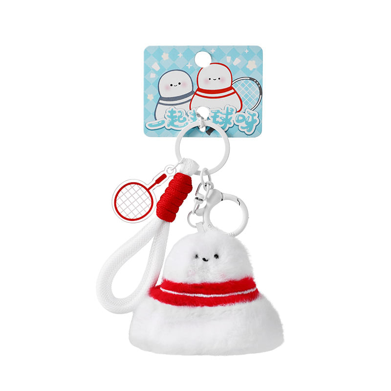 Chaveiro, Raquete De Badminton De Pelúcia Com Design De Peteca