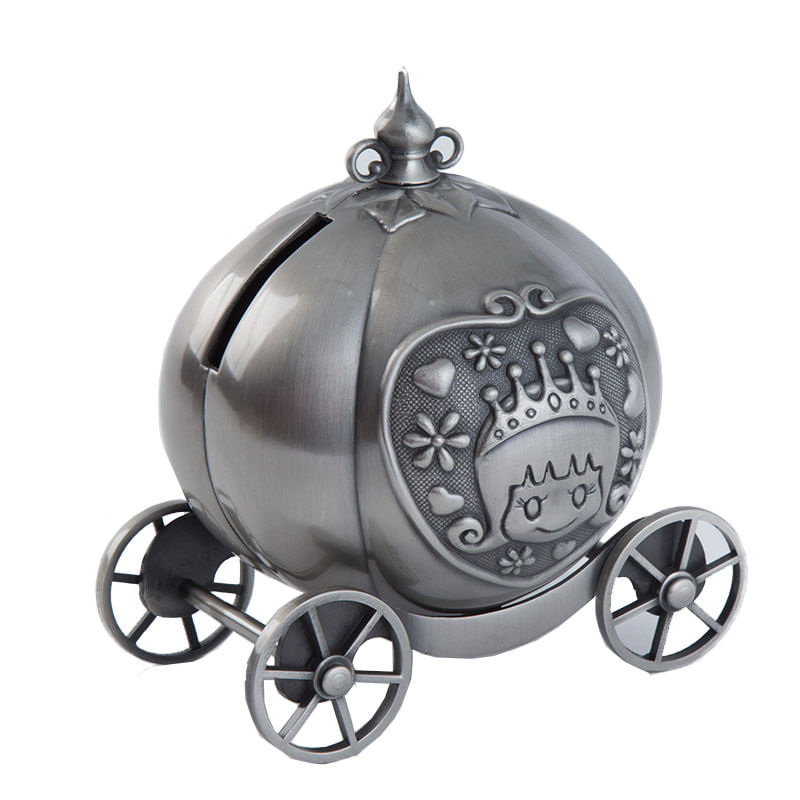 Coin Bank Princess Carriage Zinc Alloy Home Piggy Bank