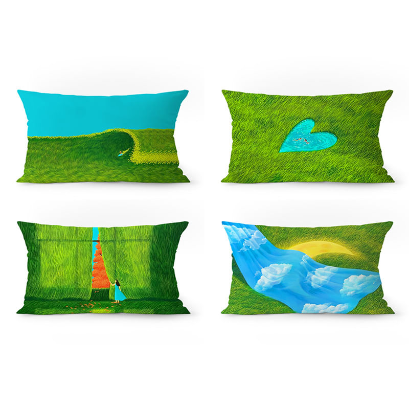 Fronha De Pelúcia Spring Meadow Nordic Style 40x60cm