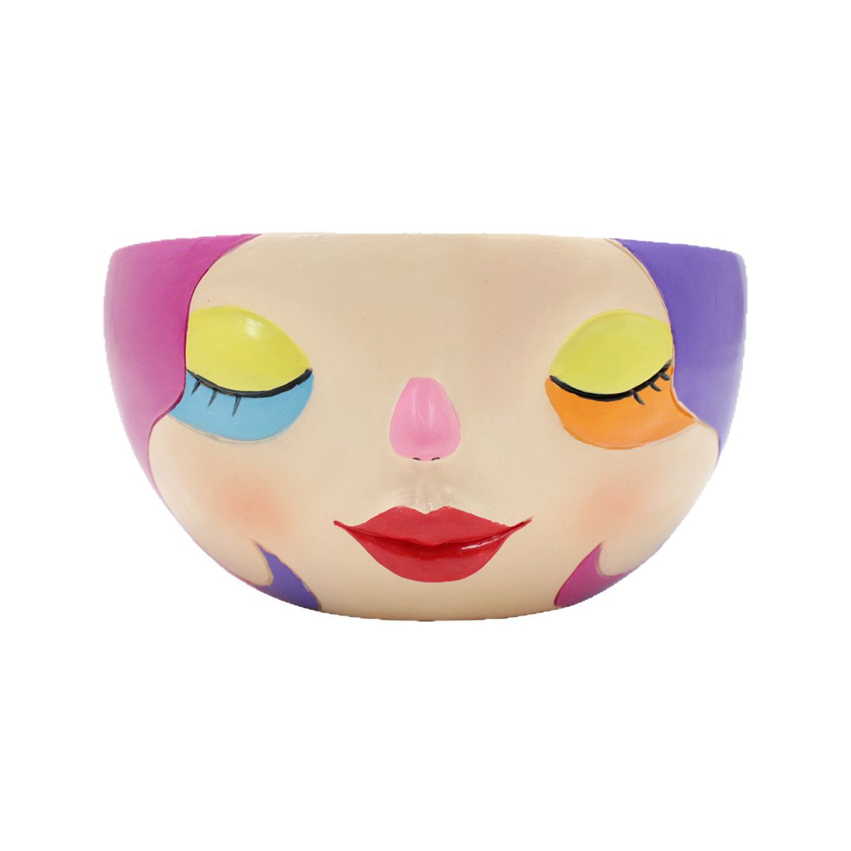 Vaso De Flores Resina Facial De Dopamina Colorida 400g 16x15x10cm