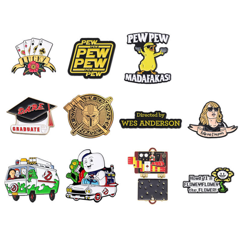 Conjunto De Alfinetes De Broche Creative Enamel Lapel Badges Alloy