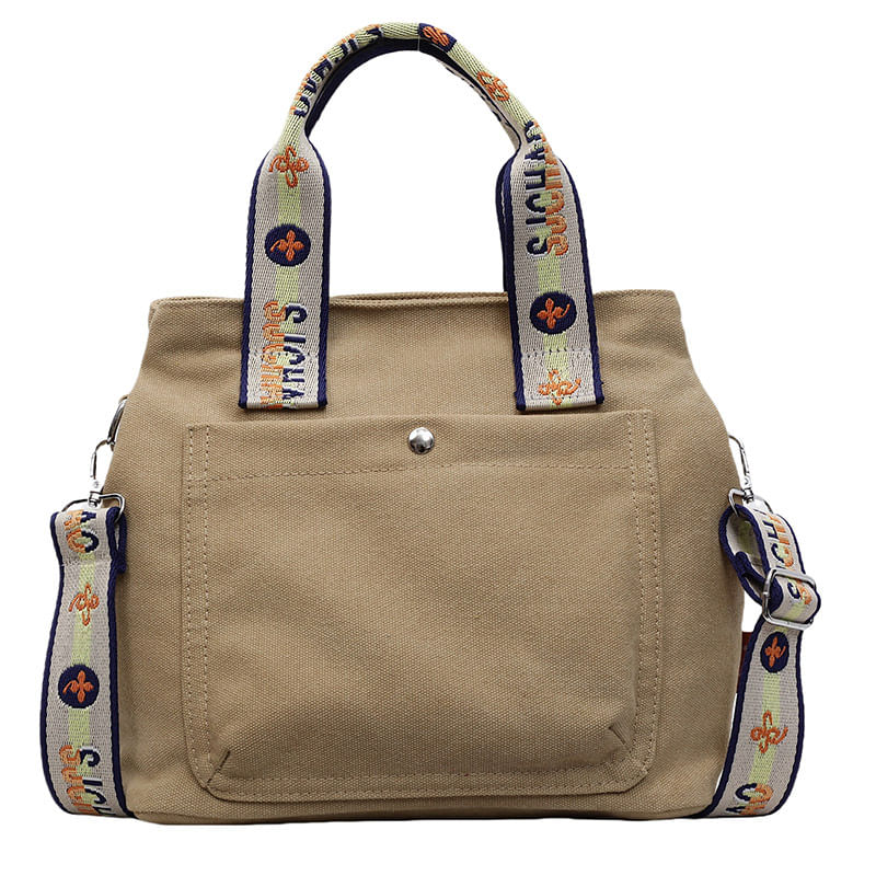 Bolsa Messenger De Lona Para Mulheres Bolsa De Ombro Pequena 26x12x23cm