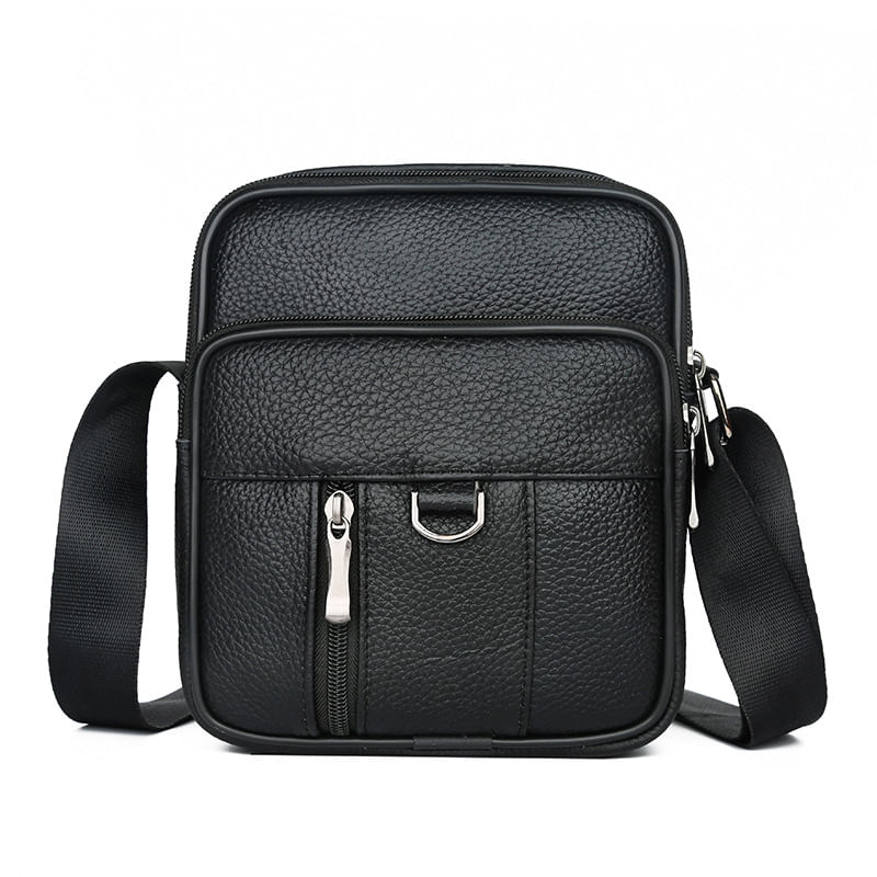 Bolsa Messenger Em Couro Pu Para Homens, Business Casual, Pequena