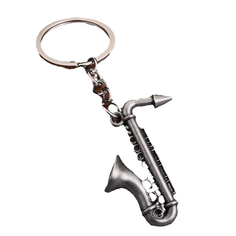 Chaveiro: Mini Saxofone, Design De Saxofone De Metal Para Músico