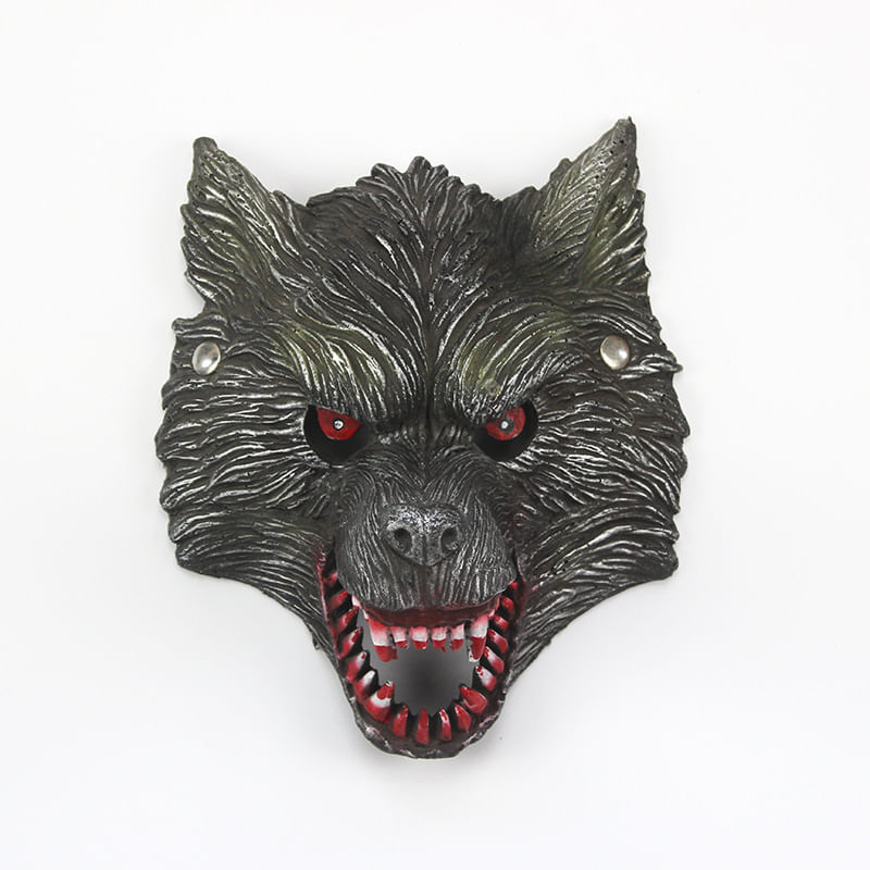 Mask Wolf Werewolf Half Face, Traje De Cosplay Realista De Pvc