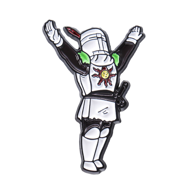 Alfinetes De Broche Creative Knight Armor Praise The Sun Design