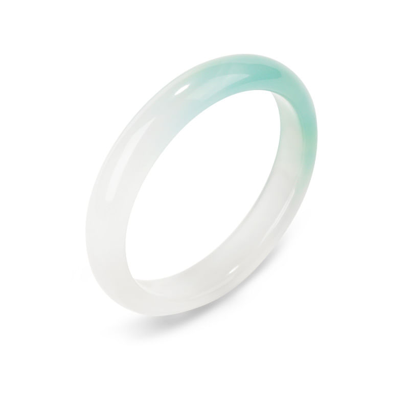 Pulseira Jade Half-green Gradient Para Mulheres De 10 A 12 Mm De Largura