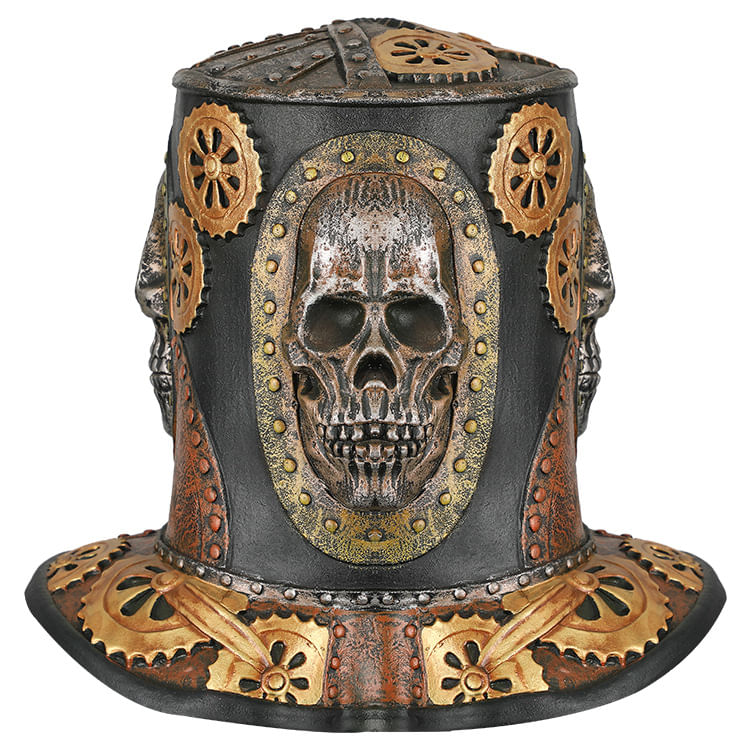 Máscara Steampunk Skull Com Traje De Cosplay De Resina Gears