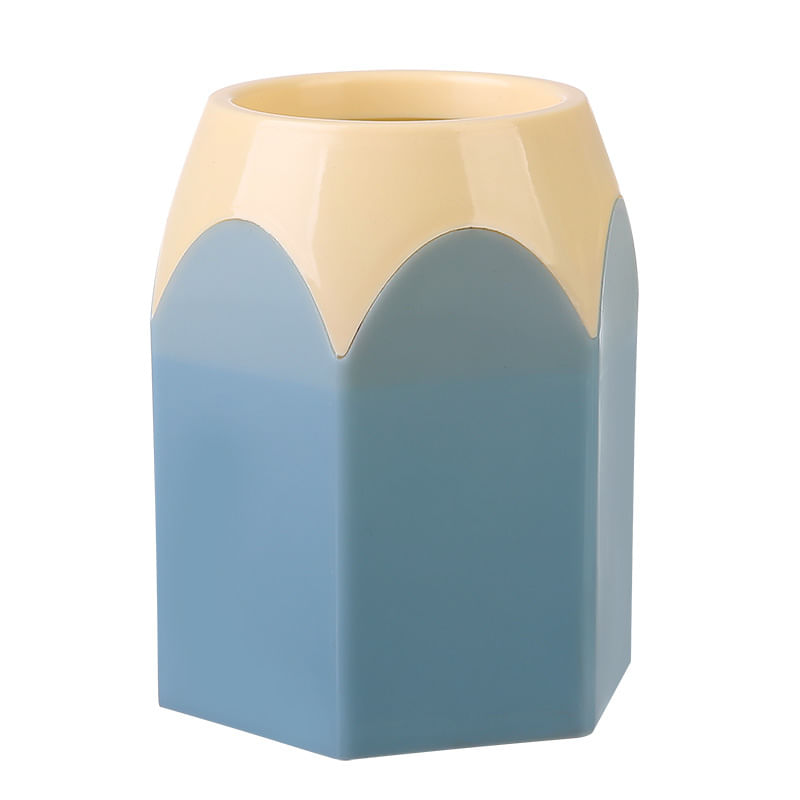 Porta-canetas De Plástico Criativo Em Forma De Lápis 10,5 X 8,5 X 8,5 Cm