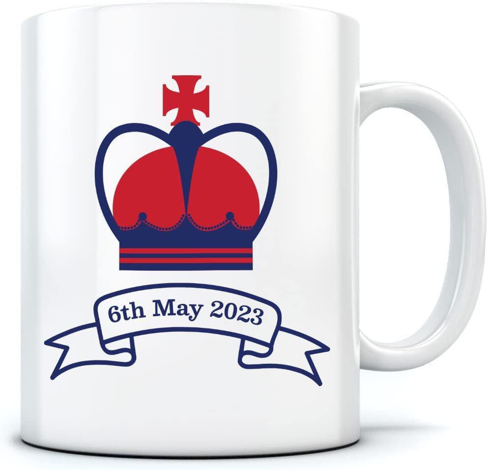 Caneca De Café Royal Cr 6 De Maio De 2023 Comemorativa De 350 Ml De Cerâmica