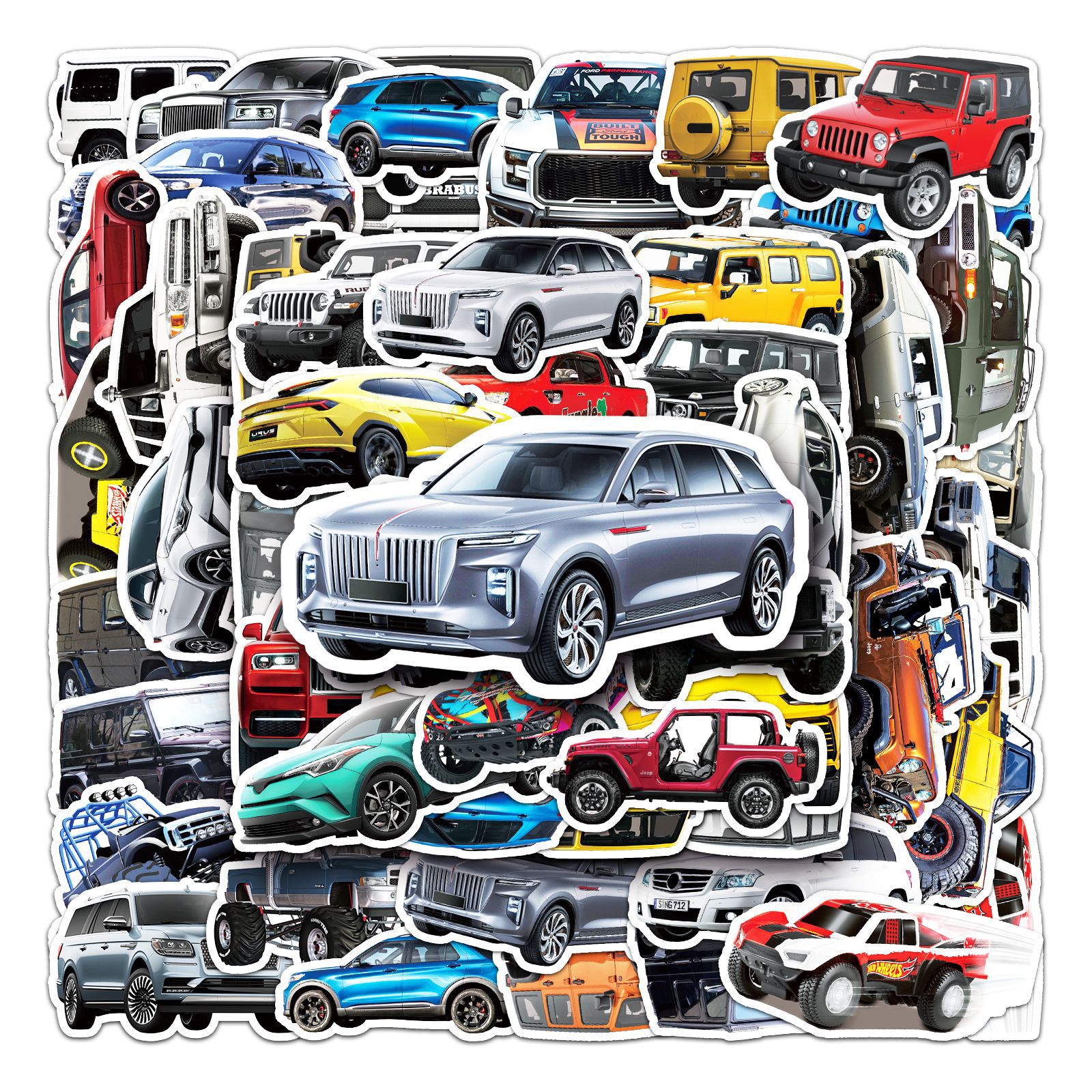 Pacote De Adesivos Para Suv E Veículos Off-road, Vinil Impermeável, 51 Unidades