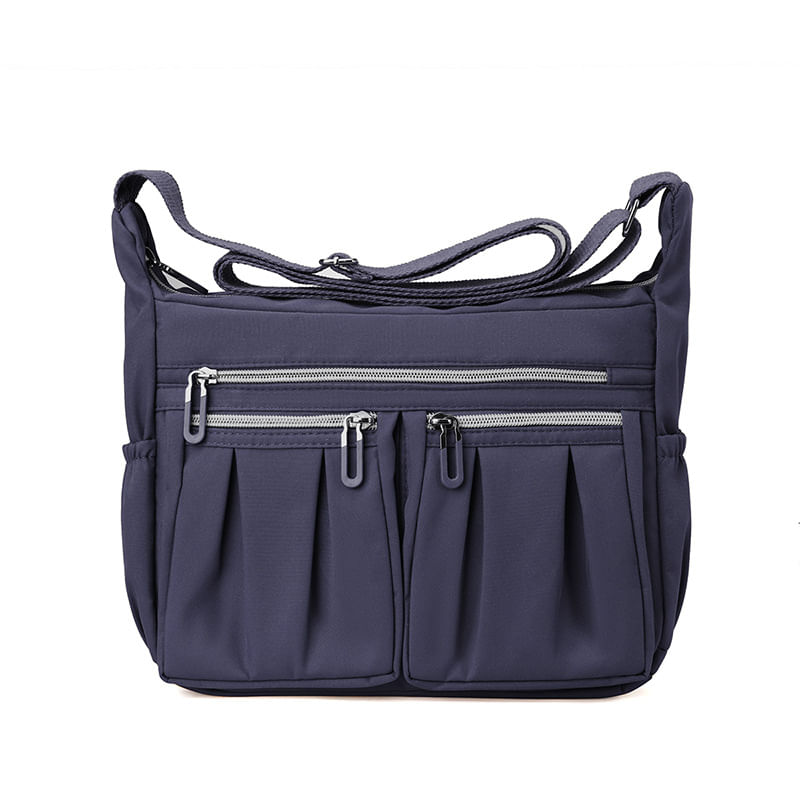 Bolsa Mensageiro De Nylon De Grande Capacidade Para Mulheres Azul Marinho