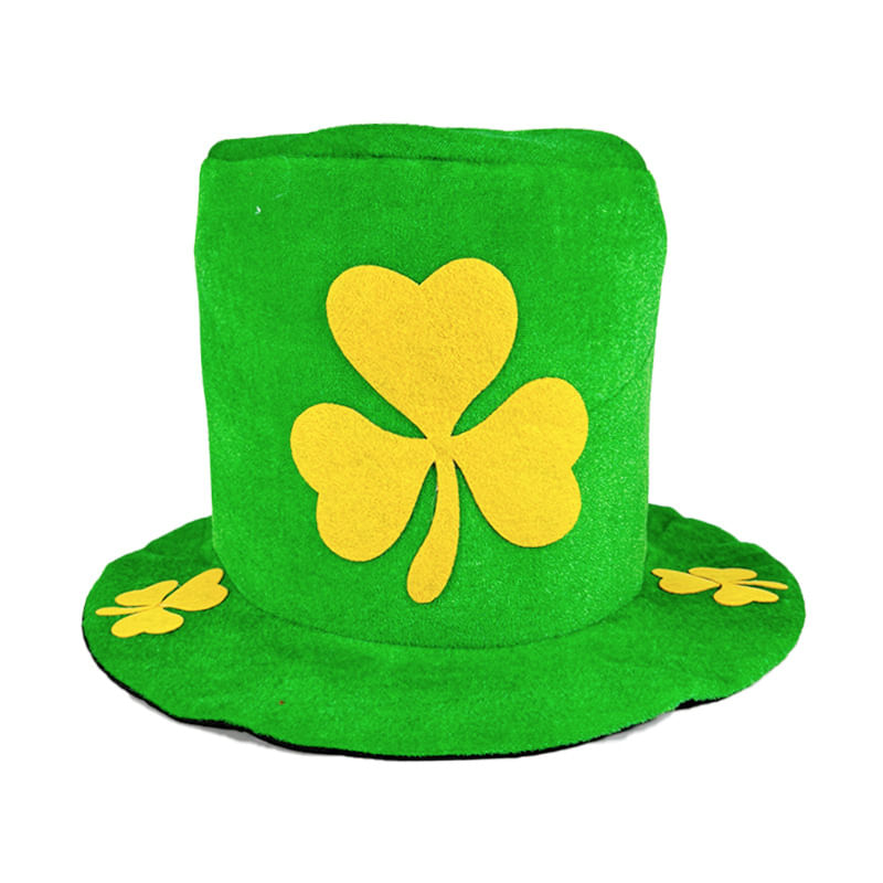 Cartola Verde Irlandês Com Trevo Amarelo Dia De São Patrício