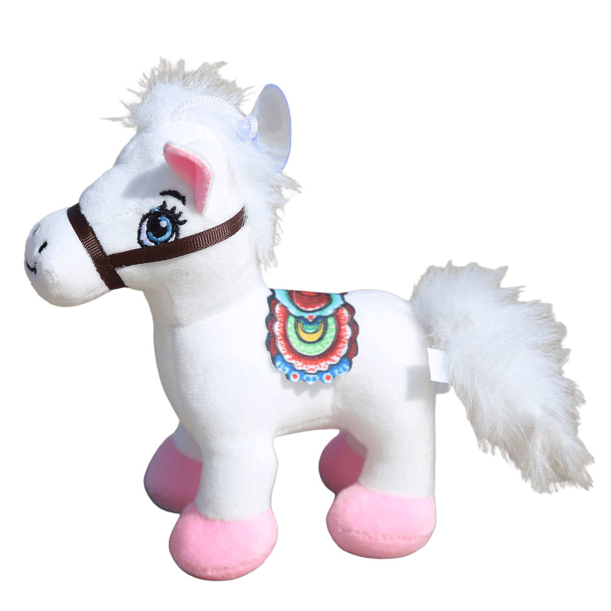Chaveiro Plush Pony White Horse 17 Cm Com Ventosa