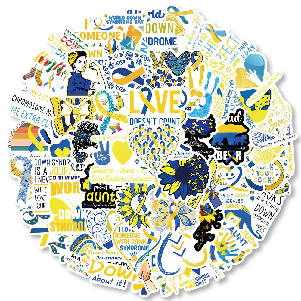 Adesivos Autism Awareness, 50 Peças, Decalque Colorido De Quebra-cabeça