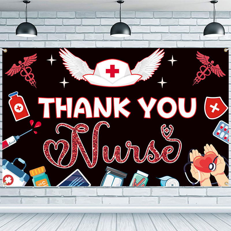 Tapeçaria Para Pendurar Na Parede Thank You Nurse Medical 180x110cm