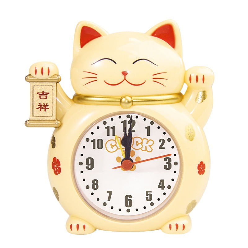 Despertador Cute Lucky Cat Design Tradicional Chinês