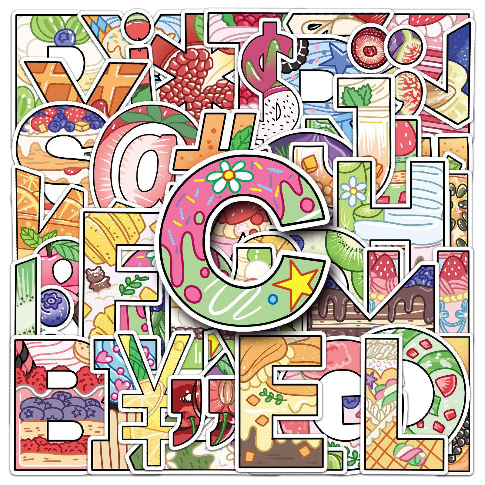 Adesivos Retro Letter Number Vintage Graffiti Vinyl X100