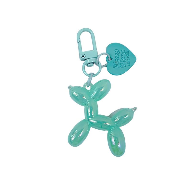 Chaveiro Creative Jelly Balloon Dog Com Coração Em Acrílico