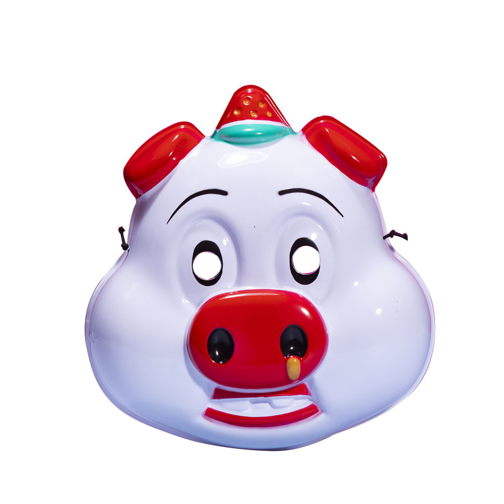 Material De Pvc Mask Pig Cute Pink Estilo Desenho Animado