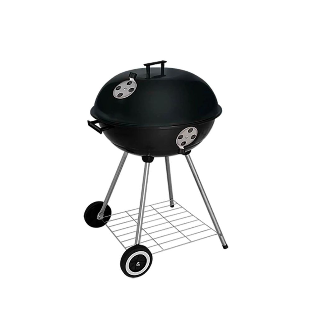 Churrasqueira A Bafo Movel Mor Itaparica 58cm Preto Com Rodas