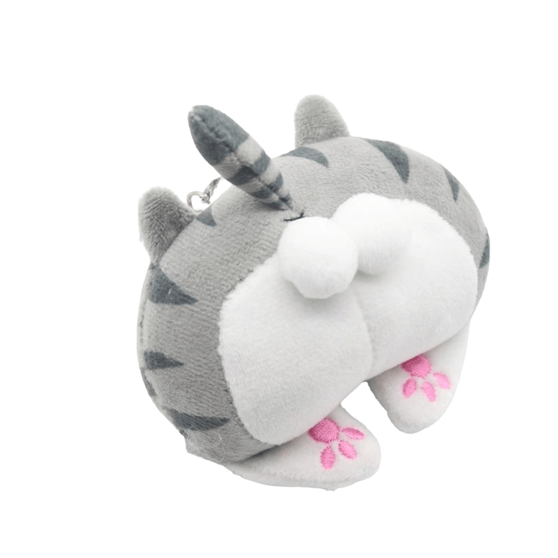 Chaveiro Cute Cat Butt Plush Animal Chaveiro Rosa 10 Cm