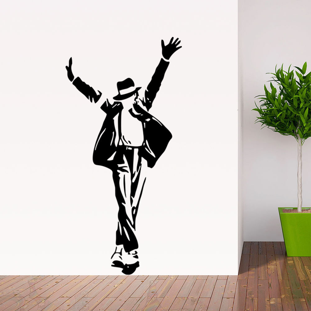 Adesivos De Parede King Of Pop Michael Jackson Dance Pose 36x69cm