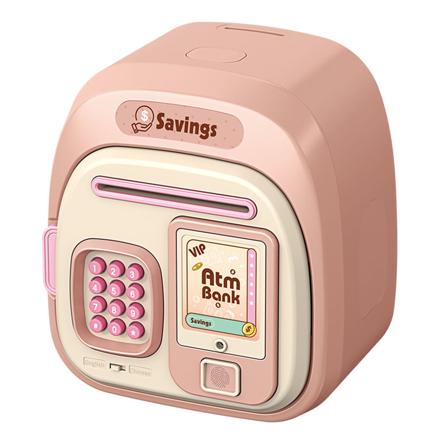 Banco De Poupança Inteligente Para Crianças Com Impressão Digital E Desbloqueio De Caixa Eletrônico De Plástico