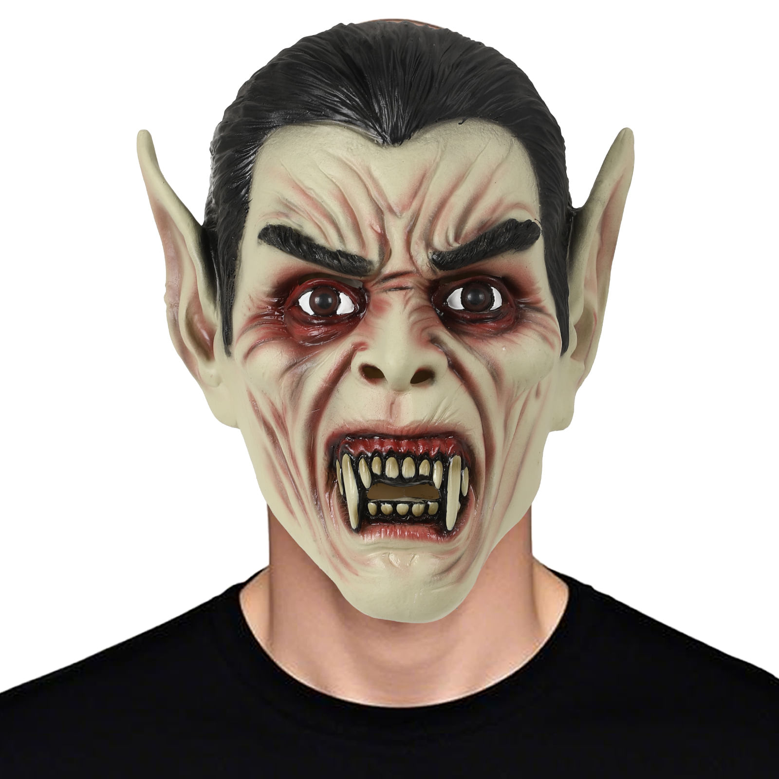 Máscara Vampire Skull Resin Creepy Com Presas E Pontas 28x33cm