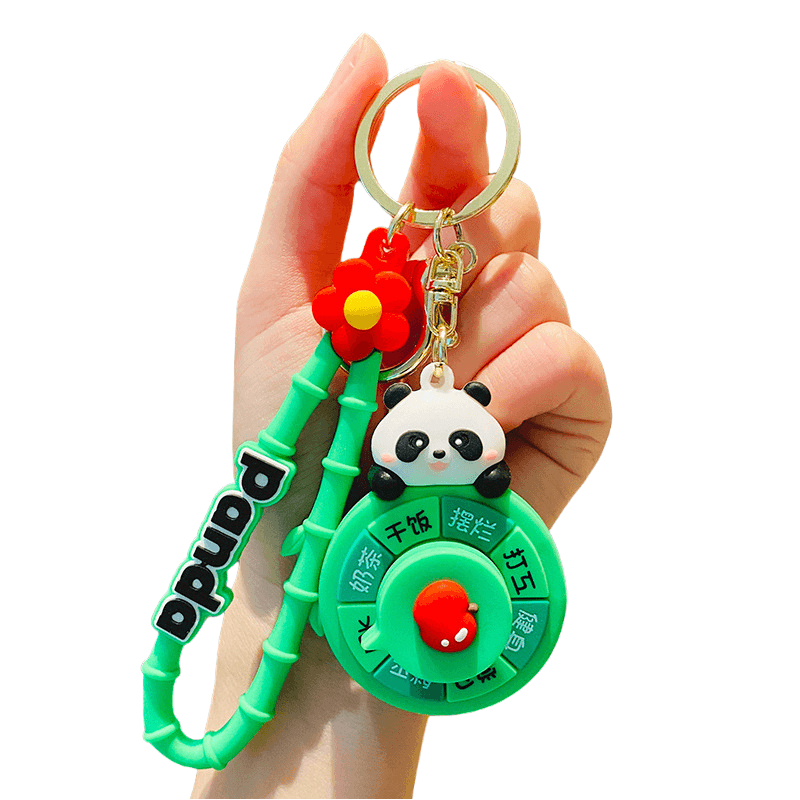 Chaveiro Cute Panda Spinner Wheel Cartoon Chaveiro