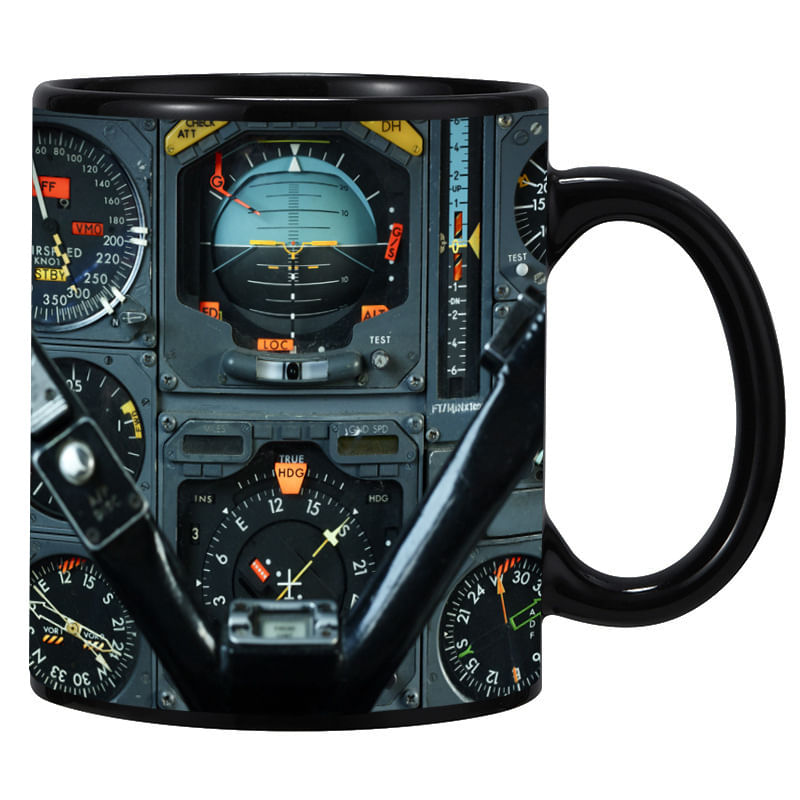 Caneca De Café Aviation Instrument Panel Ceramic 350ml