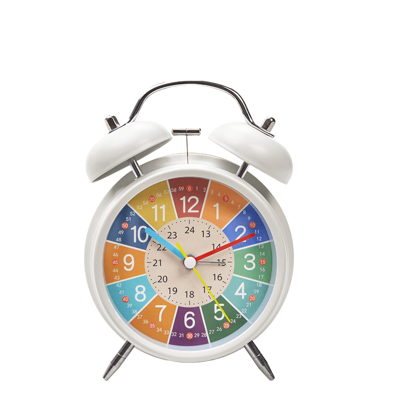 Despertador Com Campainha Dupla Colorida Com Mostrador Grande Para Crianças