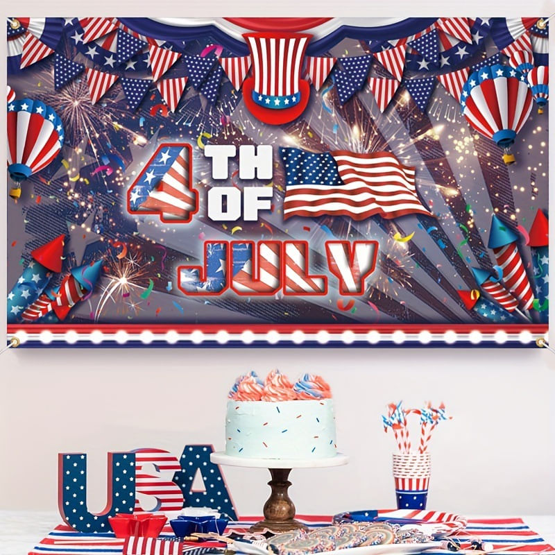 Tapeçaria Para Tapeçaria: 4 De Julho, Dia Da Independência Dos Eua, 180x110cm