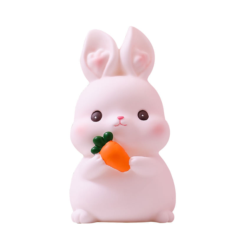 Porta-moedas De Pvc Money Bank Soft Bunny Anti-queda De 17 Cm