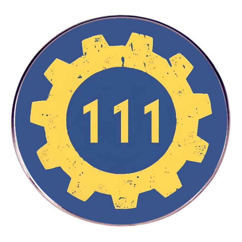Brooch Vault 111 Inspirado Em Liga Azul E Amarela Retrô