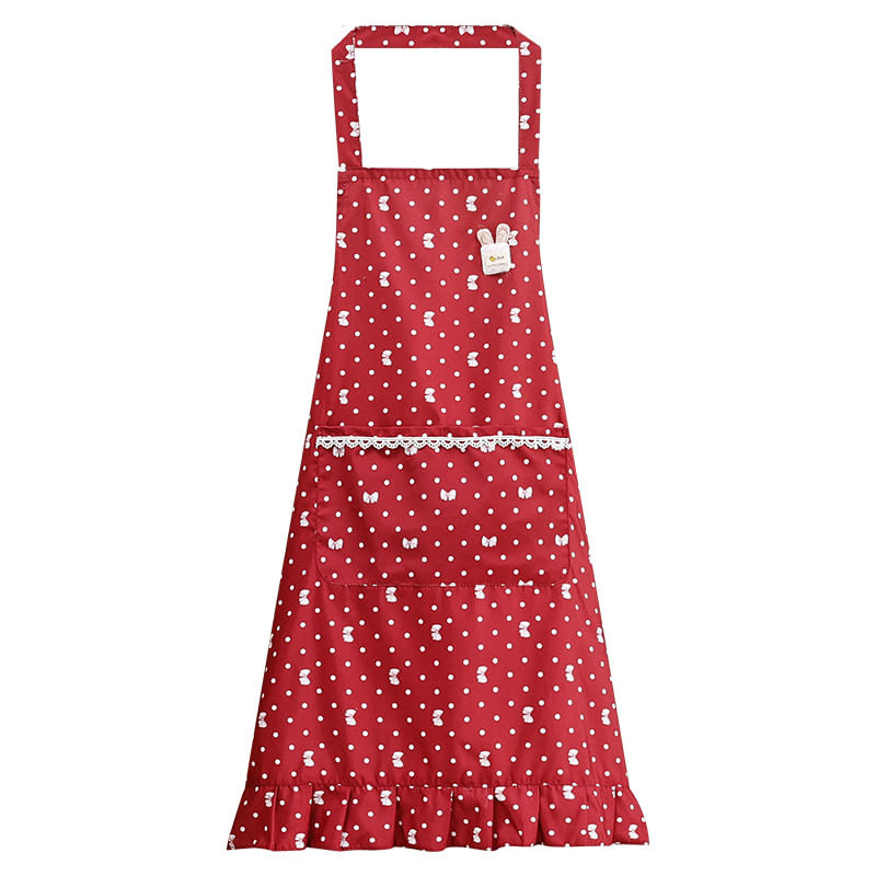 Avental De Bolinhas Impermeável Para Mulheres, Estilo Coreano
