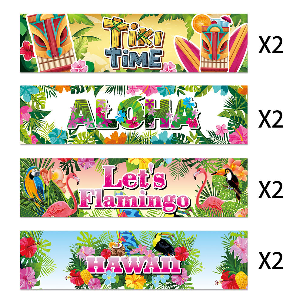 Adesivos Hawaiian Party Aloha Summer Beach Party X8